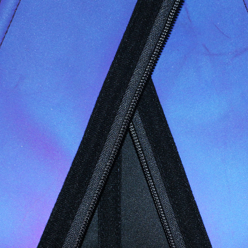 Laser discoloration Double Belt Latex With Zipper MH1949C