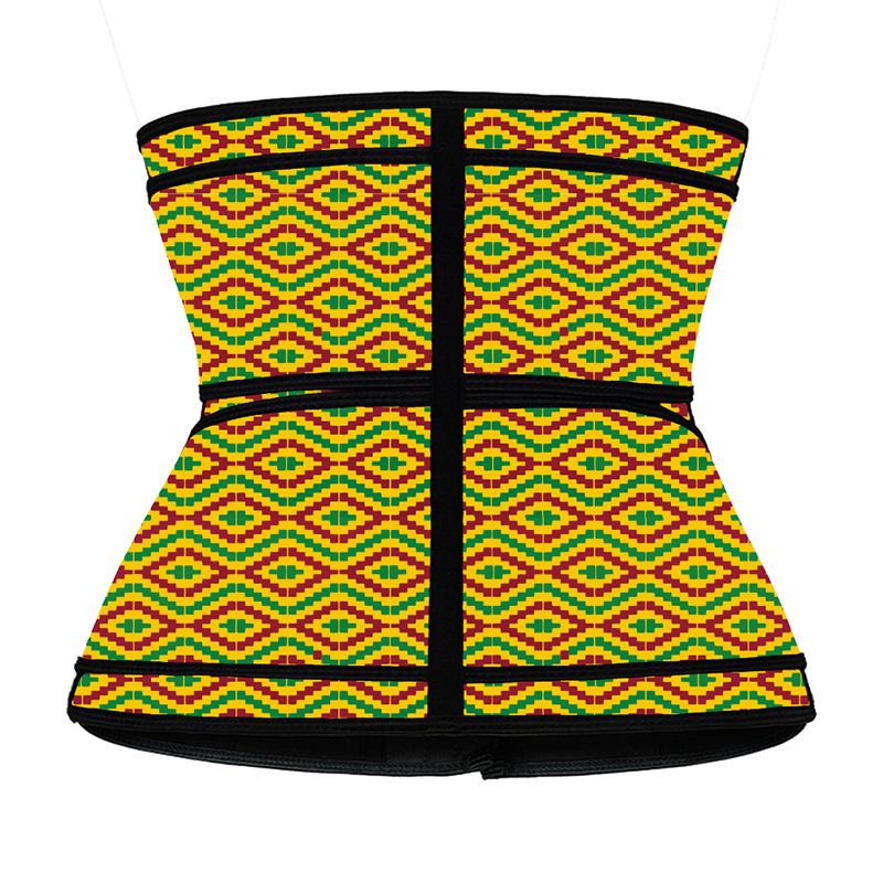 Hooks Latex Waist Trainer with Two Belts MH1872YG
