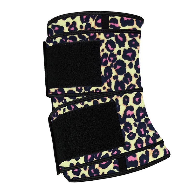Leopard Yellow Hooks Latex Waist Trainer with Two Belts MH1872YL