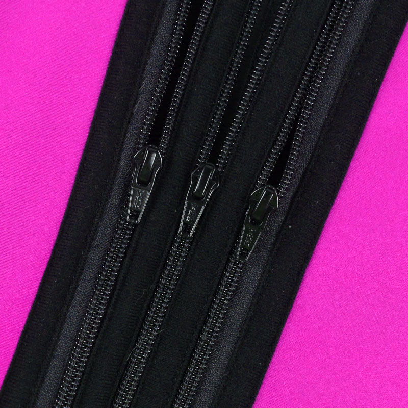 Pink Latex Three Zippers Waist Trainer MHW100061P