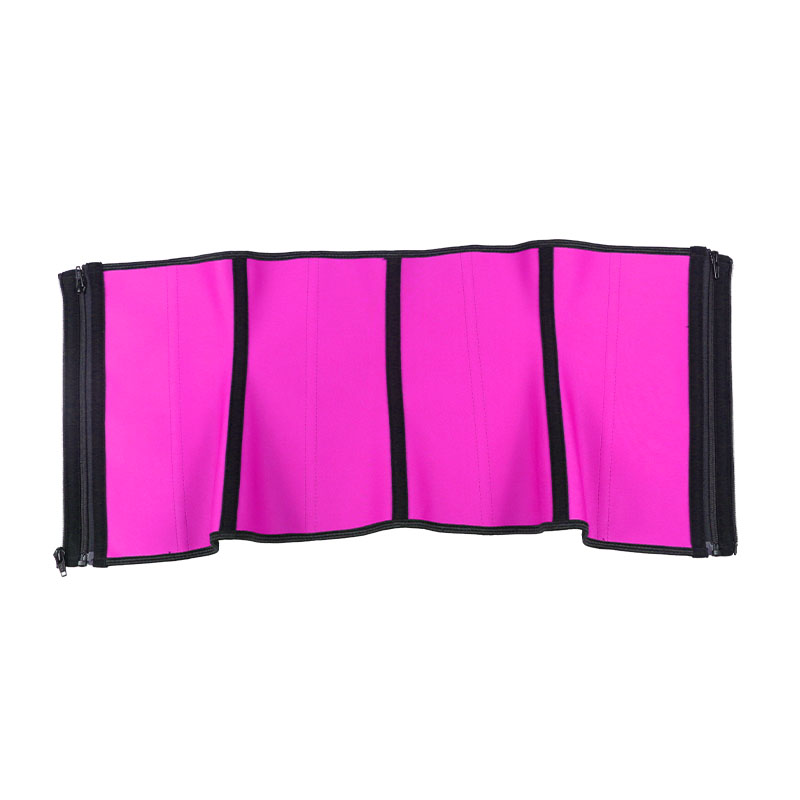 Pink Latex Three Zippers Waist Trainer MHW100061P
