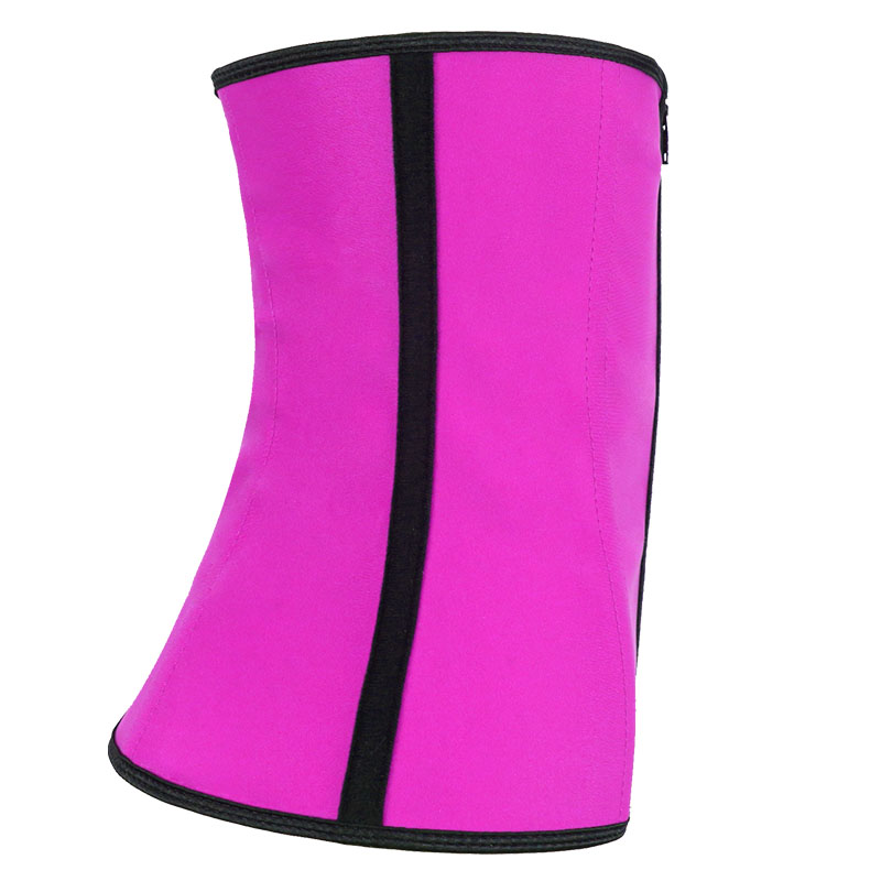 Pink Latex Three Zippers Waist Trainer MHW100061P