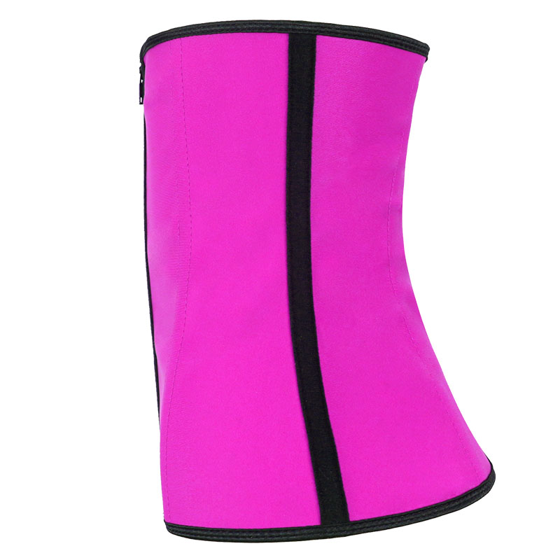 Pink Latex Three Zippers Waist Trainer MHW100061P