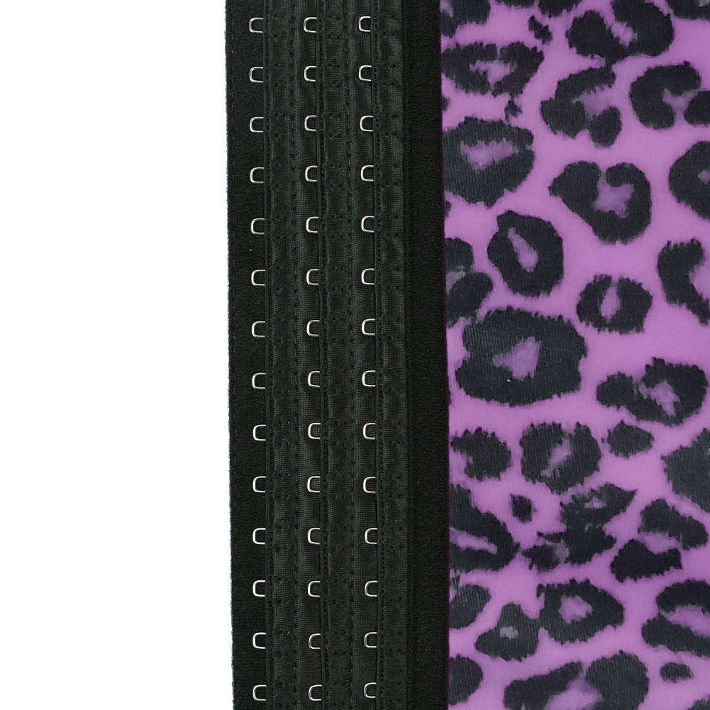 Purple Leopard Three Belts Hooks Waist Trainers MHW100004PUL