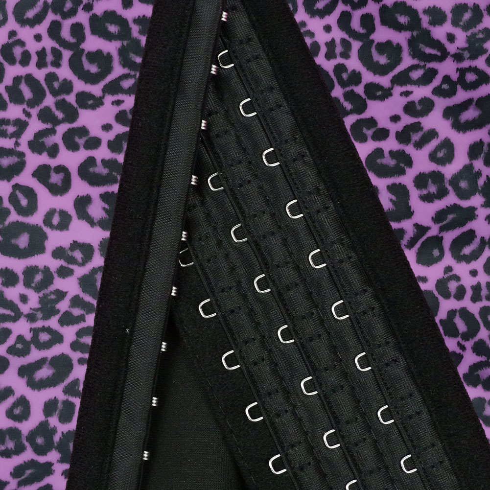 Purple Leopard Three Belts Hooks Waist Trainers MHW100004PUL