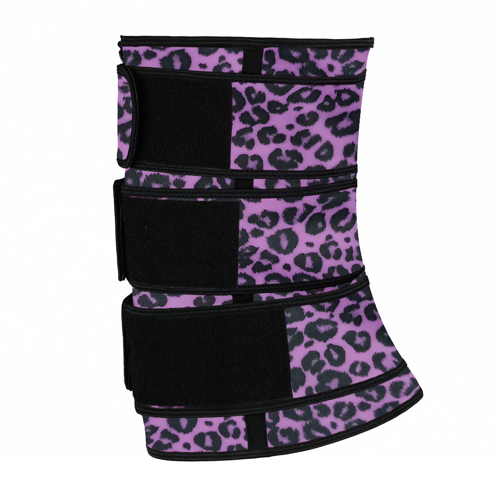 Purple Leopard Three Belts Hooks Waist Trainers MHW100004PUL