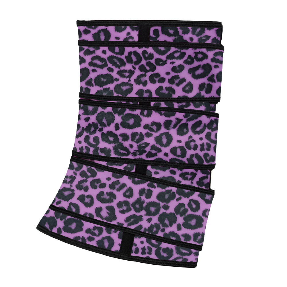 Purple Leopard Three Belts Hooks Waist Trainers MHW100004PUL