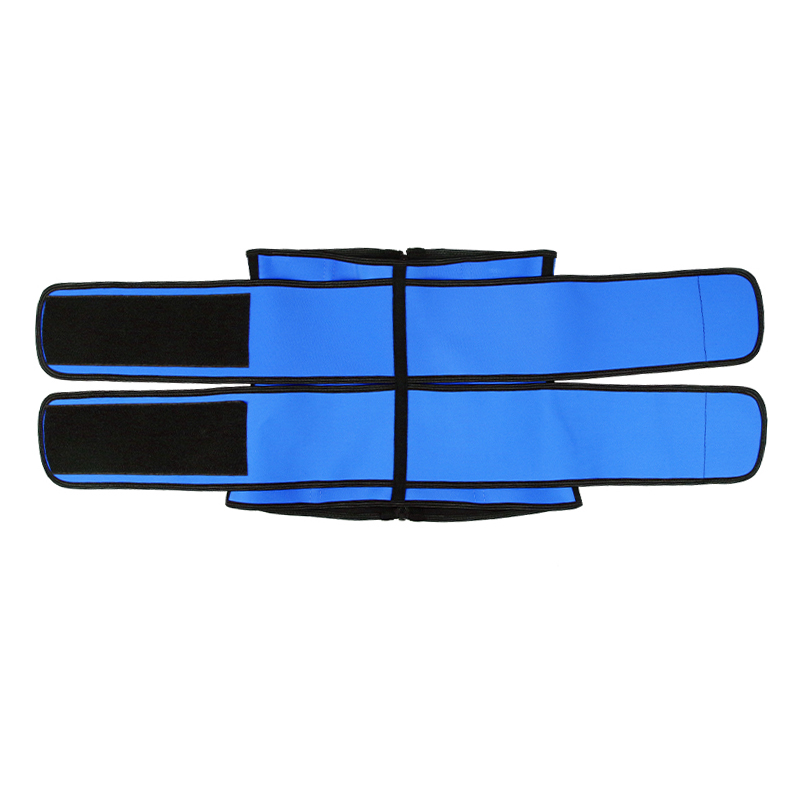 Blue Double Belt Three Layers Zipper Latex Waist MH1949BL
