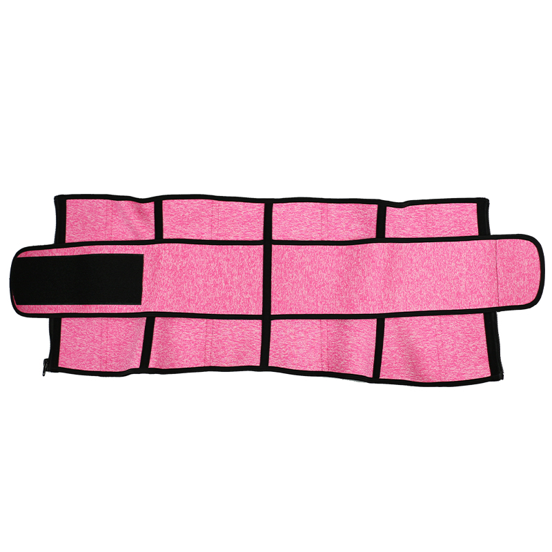 Snow Pink Neoprene Zipper Waist Trainer with Single Belt MH1948SP