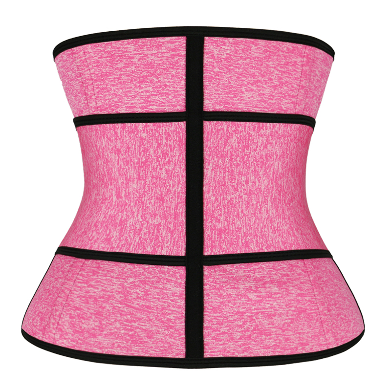 Snow Pink Neoprene Zipper Waist Trainer with Single Belt MH1948SP