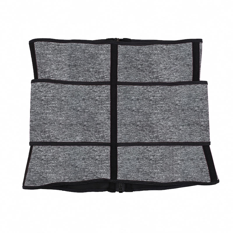 Snow Grey Neoprene Zipper Waist Trainer with Single Belt MH1948SA