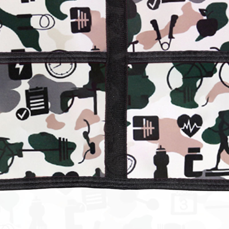 Sports Camouflage Neoprene Zipper Waist Trainer with Single Belt MH1948C