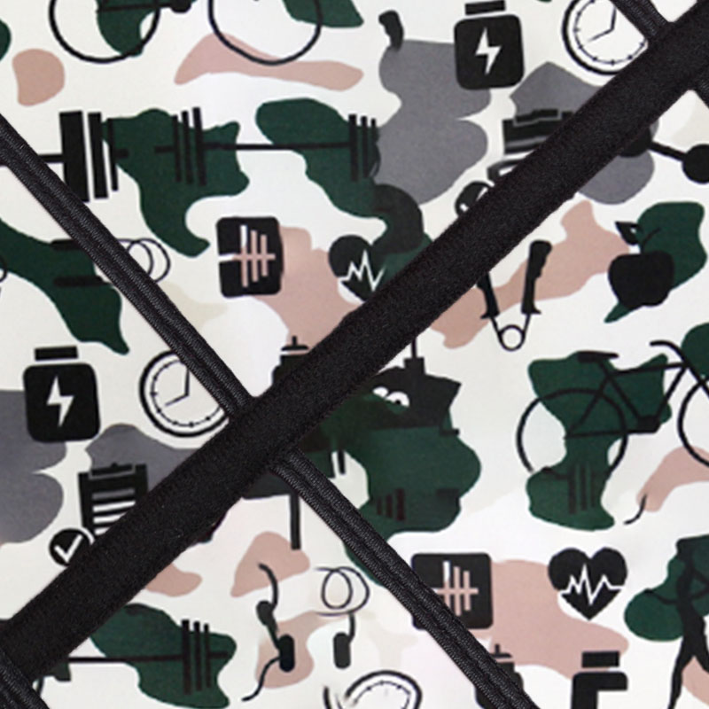 Sports Camouflage Neoprene Zipper Waist Trainer with Single Belt MH1948C