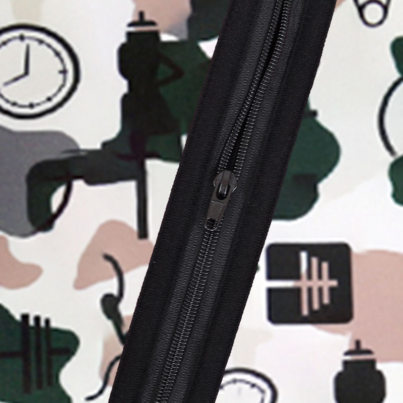 Sports Camouflage Neoprene Zipper Waist Trainer with Single Belt MH1948C
