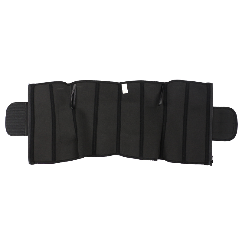 Black Neoprene Zipper Waist Trainer with Single Belt MH1948B