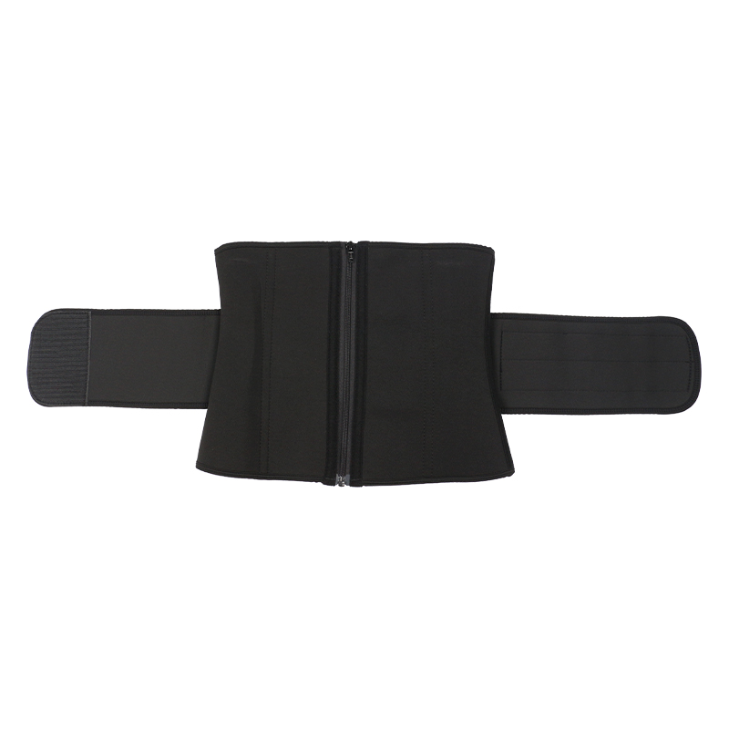 Black Neoprene Zipper Waist Trainer with Single Belt MH1948B