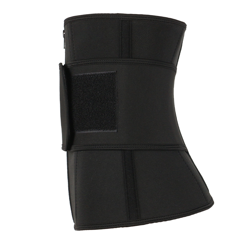 Black Neoprene Zipper Waist Trainer with Single Belt MH1948B