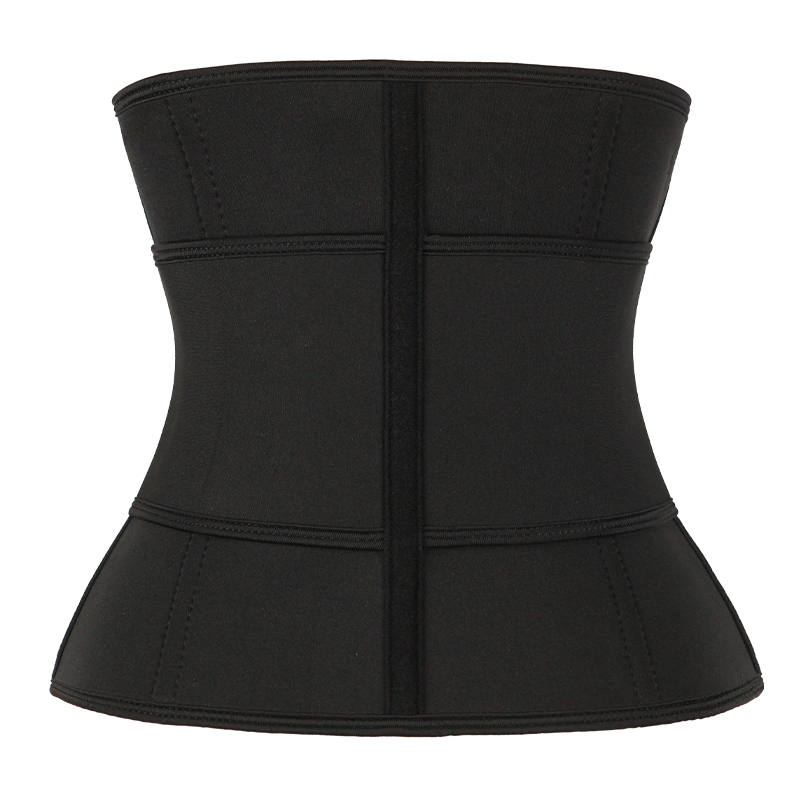 Black Neoprene Zipper Waist Trainer with Single Belt MH1948B