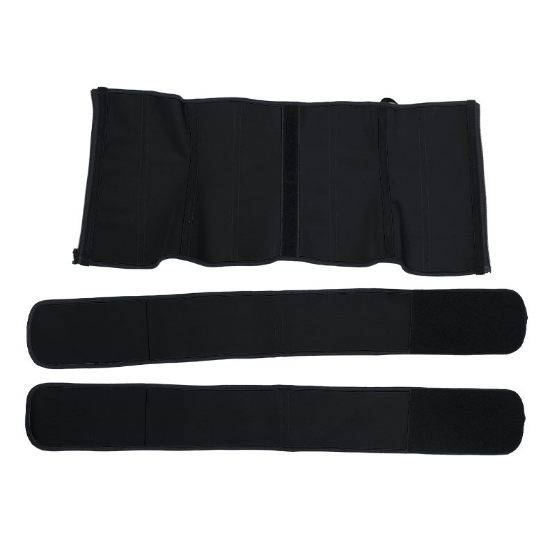 Black Detachable Double Belt Latex Waist Trainer