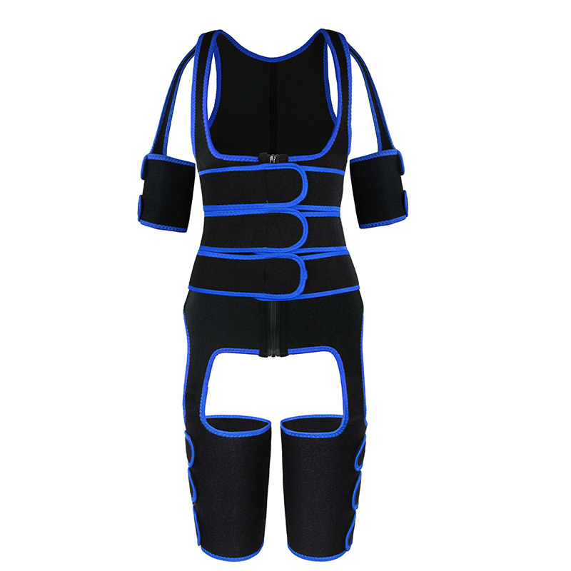 Three Belts Thigh Shaper Vest With Arms Shaper MHW100080BL