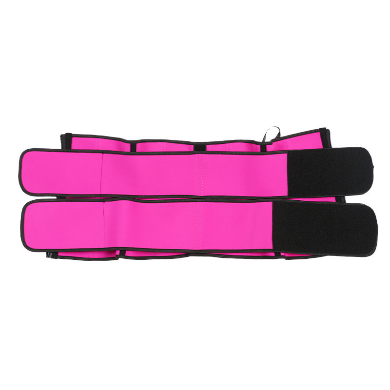 Pink Detachable Double Belt Latex Waist Trainer With Zipper