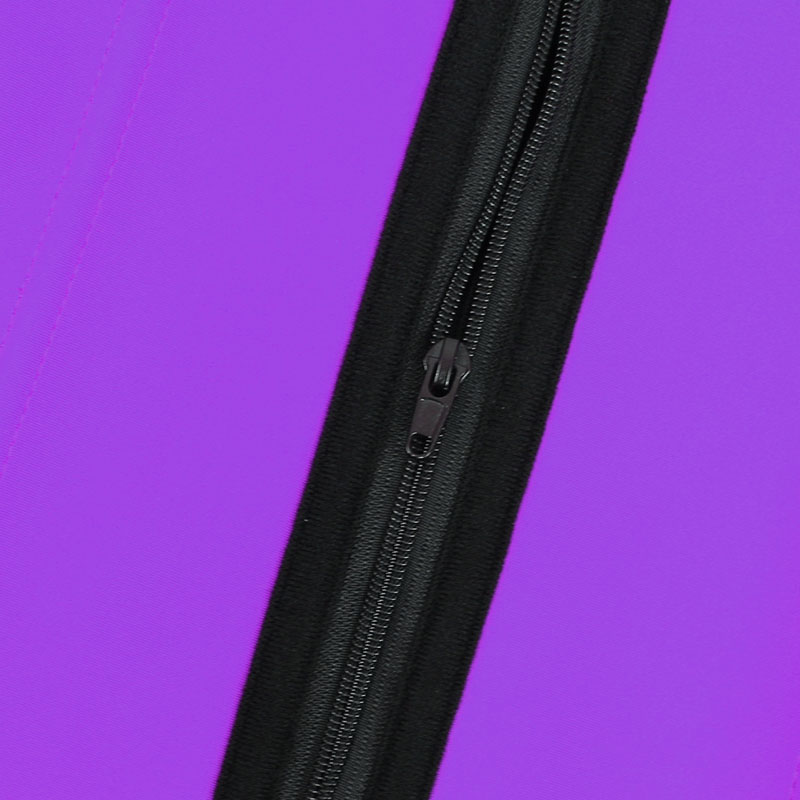 Purple Detachable Double Belt Latex Waist Trainer With Zipper