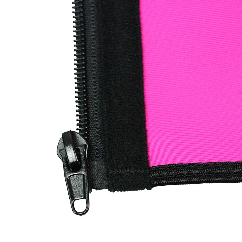 Pink Three Detachable Belt Zipper Latex Waist Trainer MHW100090P