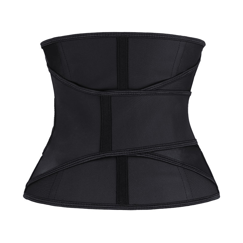 Black V-shaped Close-Fitting Single Belt Curved Waist Trainer