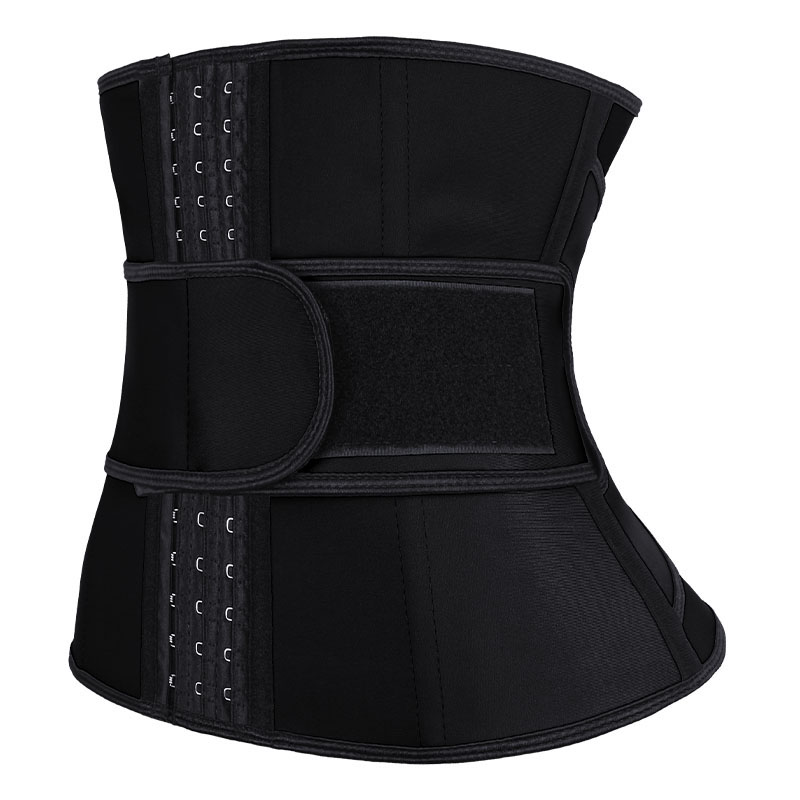Black V-shaped Close-Fitting Single Belt Curved Waist Trainer