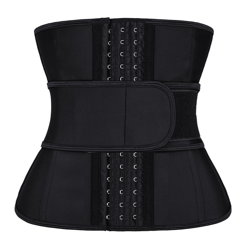 Black V-shaped Close-Fitting Single Belt Curved Waist Trainer