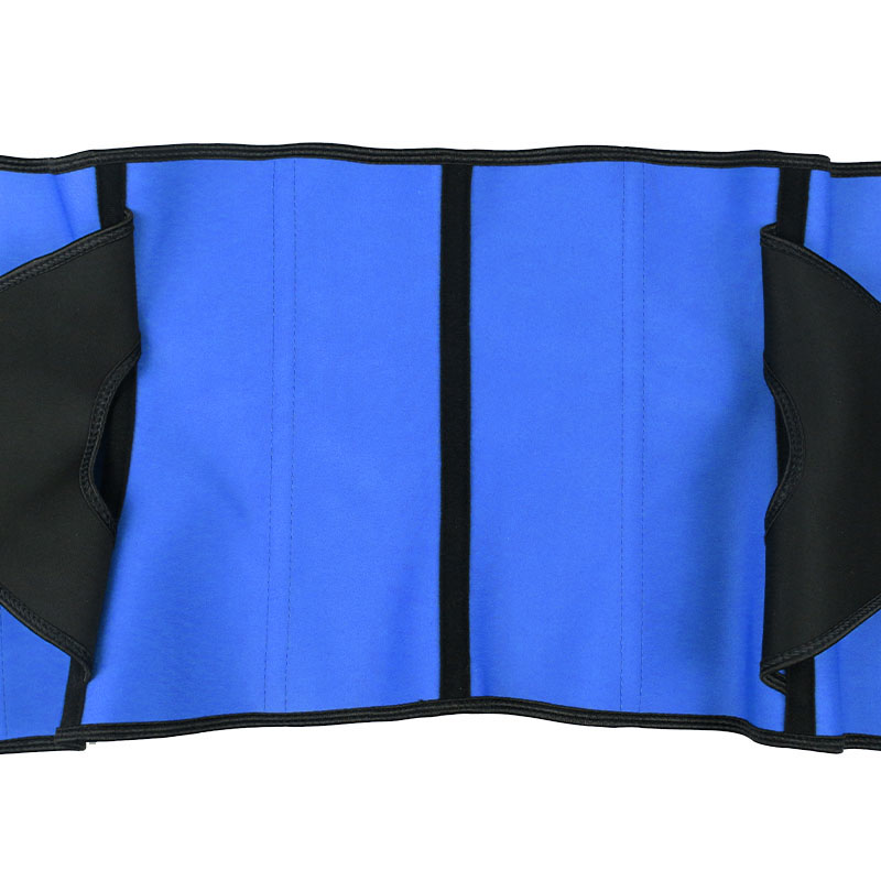 Blue V-shaped Close-Fitting Single Belt Curved Waist Trainer