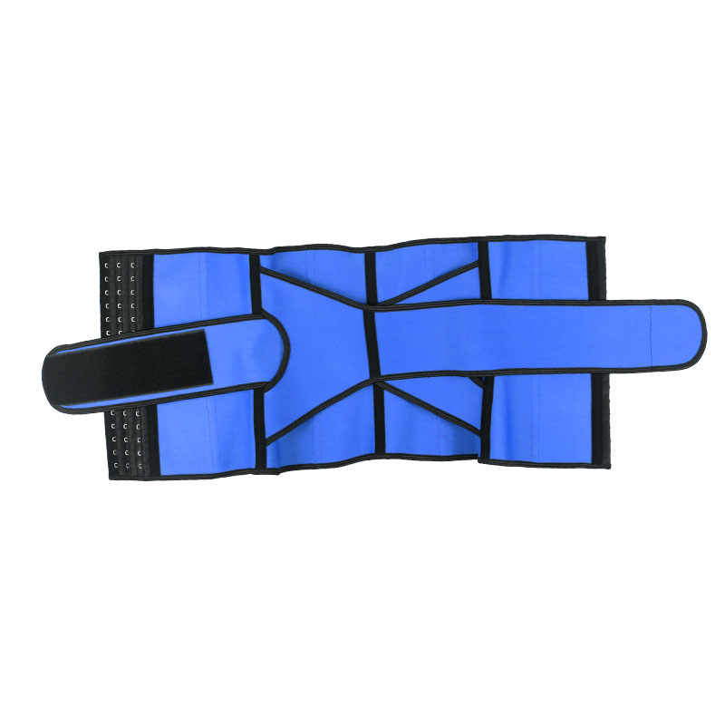 Blue V-shaped Close-Fitting Single Belt Curved Waist Trainer
