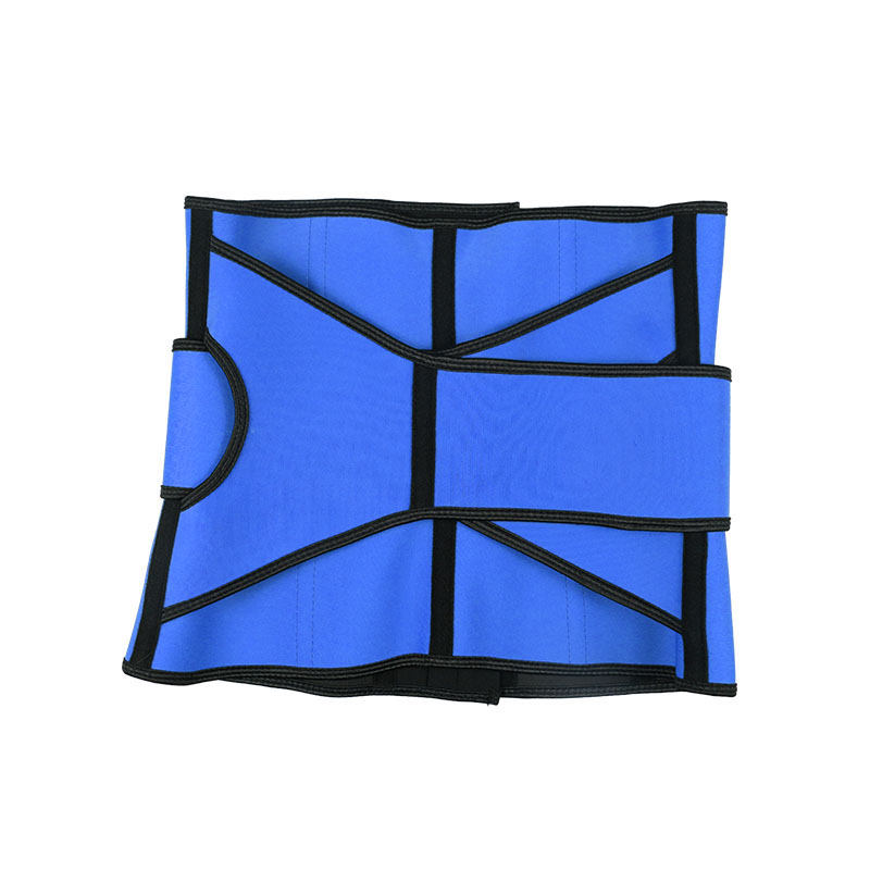 Blue V-shaped Close-Fitting Single Belt Curved Waist Trainer