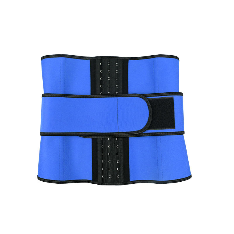 Blue V-shaped Close-Fitting Single Belt Curved Waist Trainer