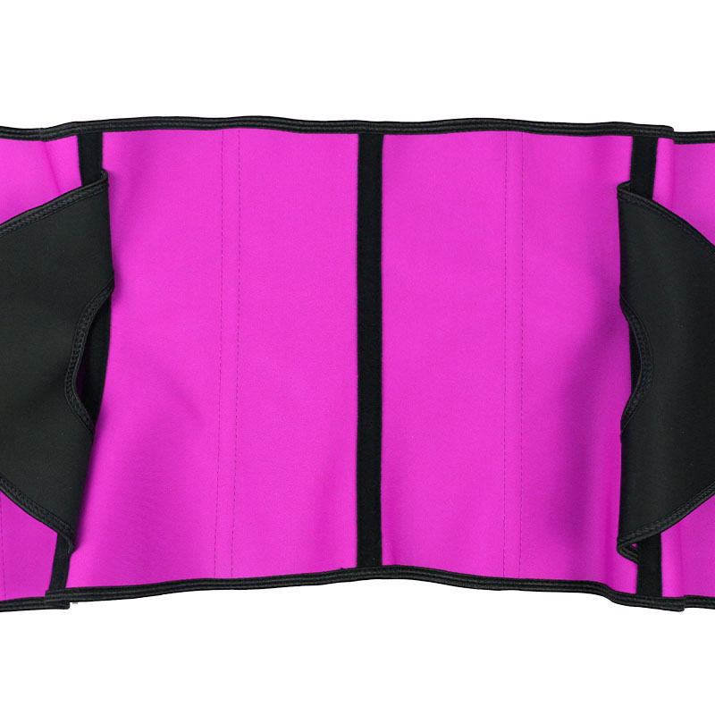Pink V-shaped Close-Fitting Single Belt Curved Waist Trainer