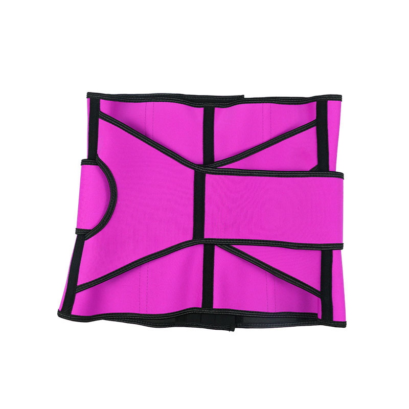 Pink V-shaped Close-Fitting Single Belt Curved Waist Trainer