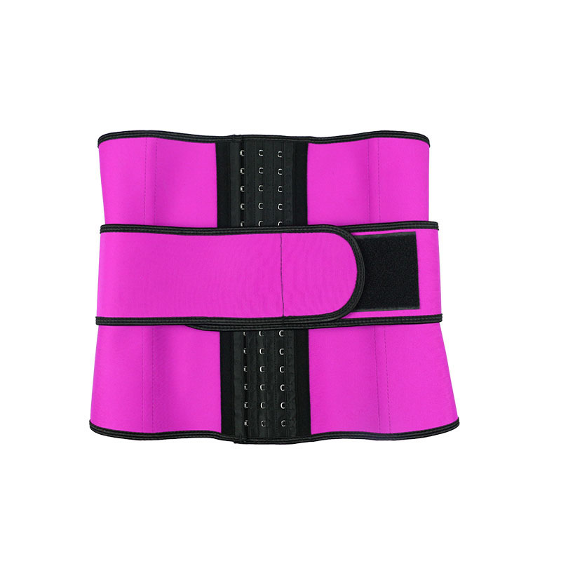 Pink V-shaped Close-Fitting Single Belt Curved Waist Trainer