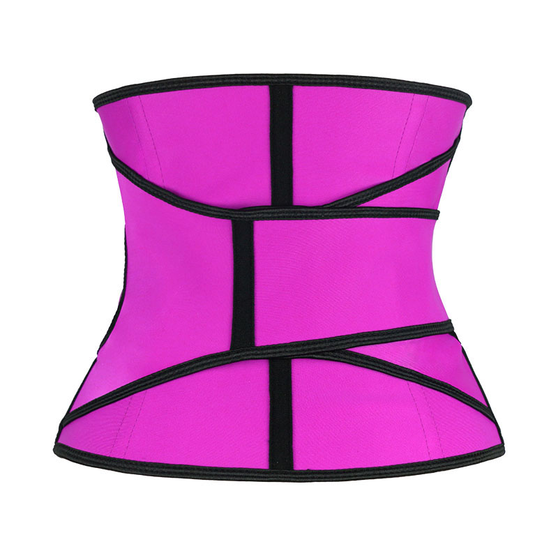 Pink V-shaped Close-Fitting Single Belt Curved Waist Trainer