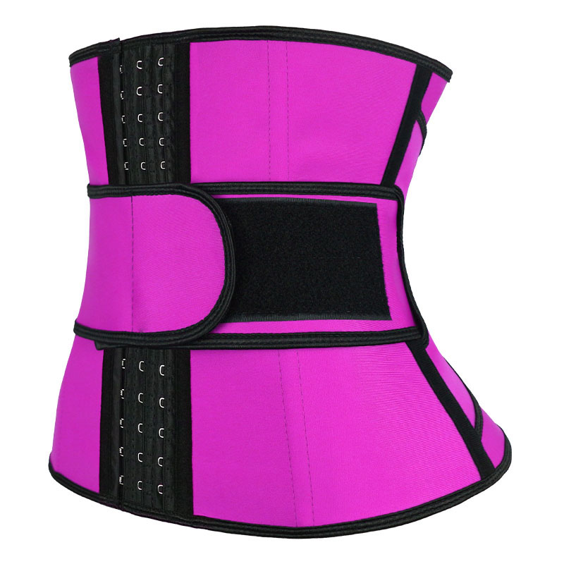 Pink V-shaped Close-Fitting Single Belt Curved Waist Trainer