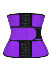 Purple V-shaped Single Belt Hook Curved Waist Trainer MH100053PU
