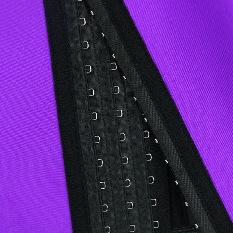 Purple V-shaped Single Belt Hook Curved Waist Trainer