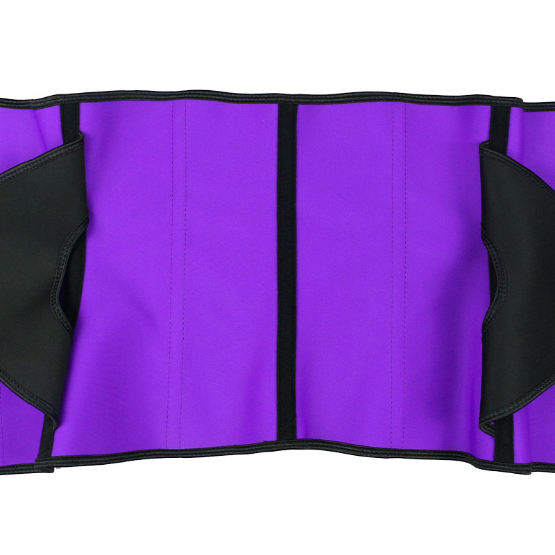 Purple V-shaped Single Belt Hook Curved Waist Trainer