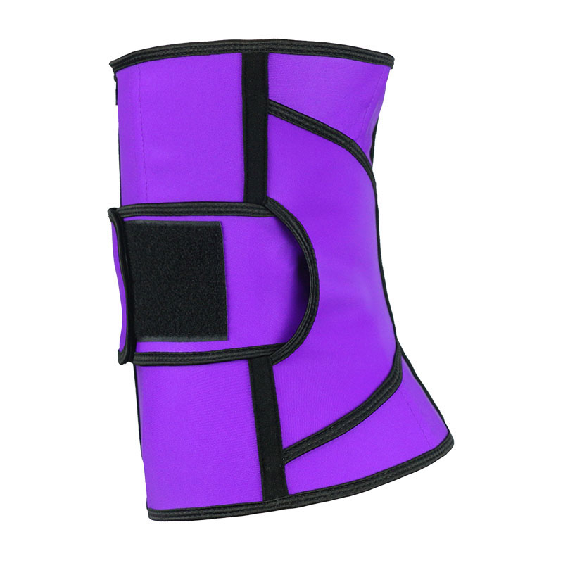 Purple V-shaped Single Belt Hook Curved Waist Trainer