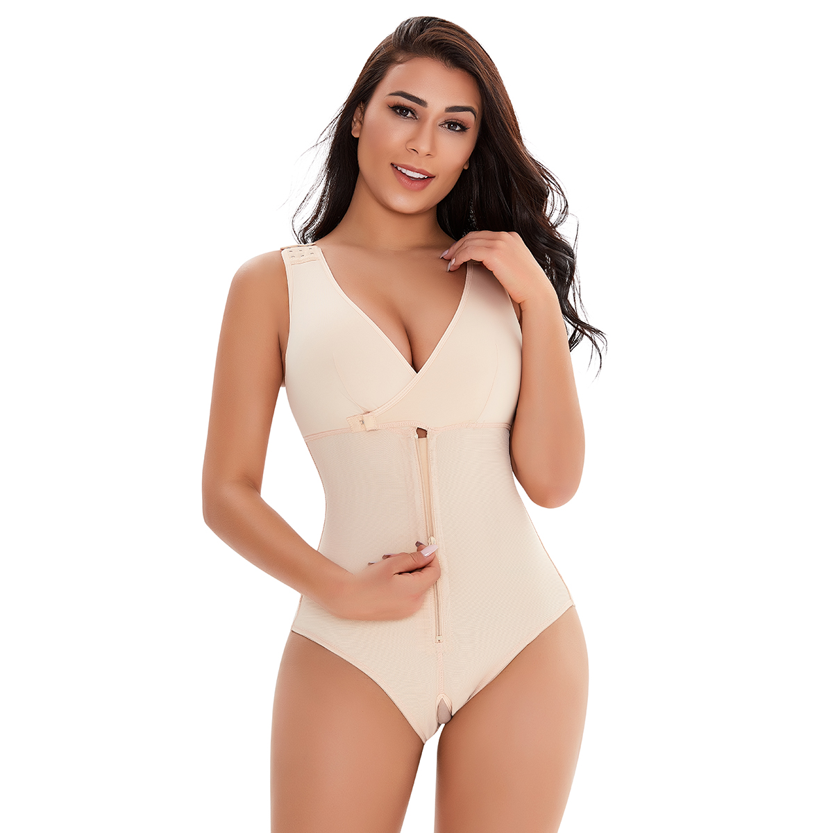 Nude Adjustable High-Waisted Tummy Lift Jumpsuit MHW100025N