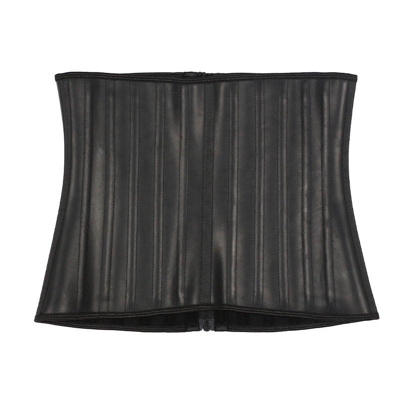 25 Steel Bones Smooth Latex Waist Trainer With Zipper MHW100094