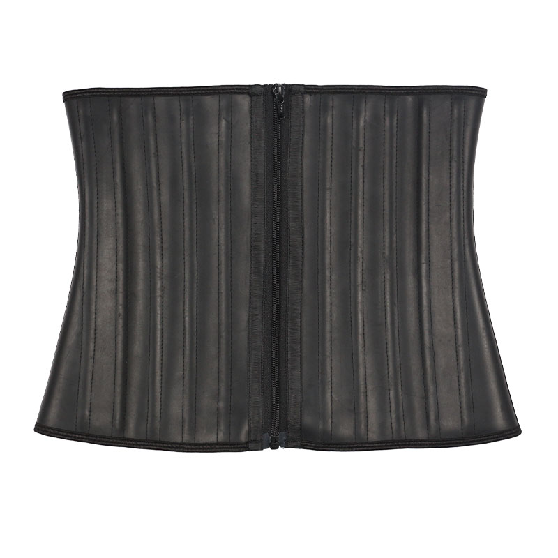 25 Steel Bones Smooth Latex Waist Trainer With Zipper MHW100094