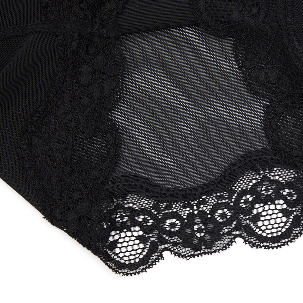 Black Low-Waisted Pants with Sponge Butt Padding MHW100028B