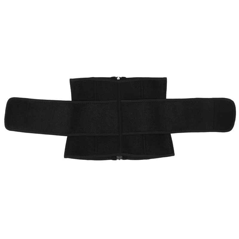 9 Steel Bones OK Fabric Single Belt Waist Trainer with Zipper MHW100112