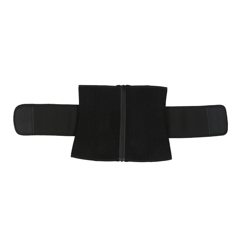 9 Steel Bones OK Fabric Single Belt Waist Trainer with Zipper MHW100112