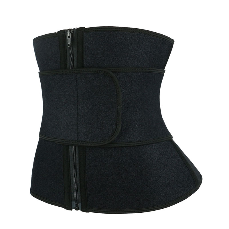9 Steel Bones OK Fabric Single Belt Waist Trainer with Zipper MHW100112